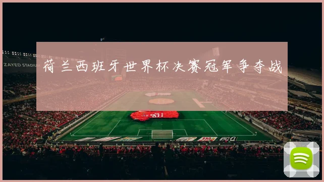 荷兰西班牙世界杯决赛冠军争夺战